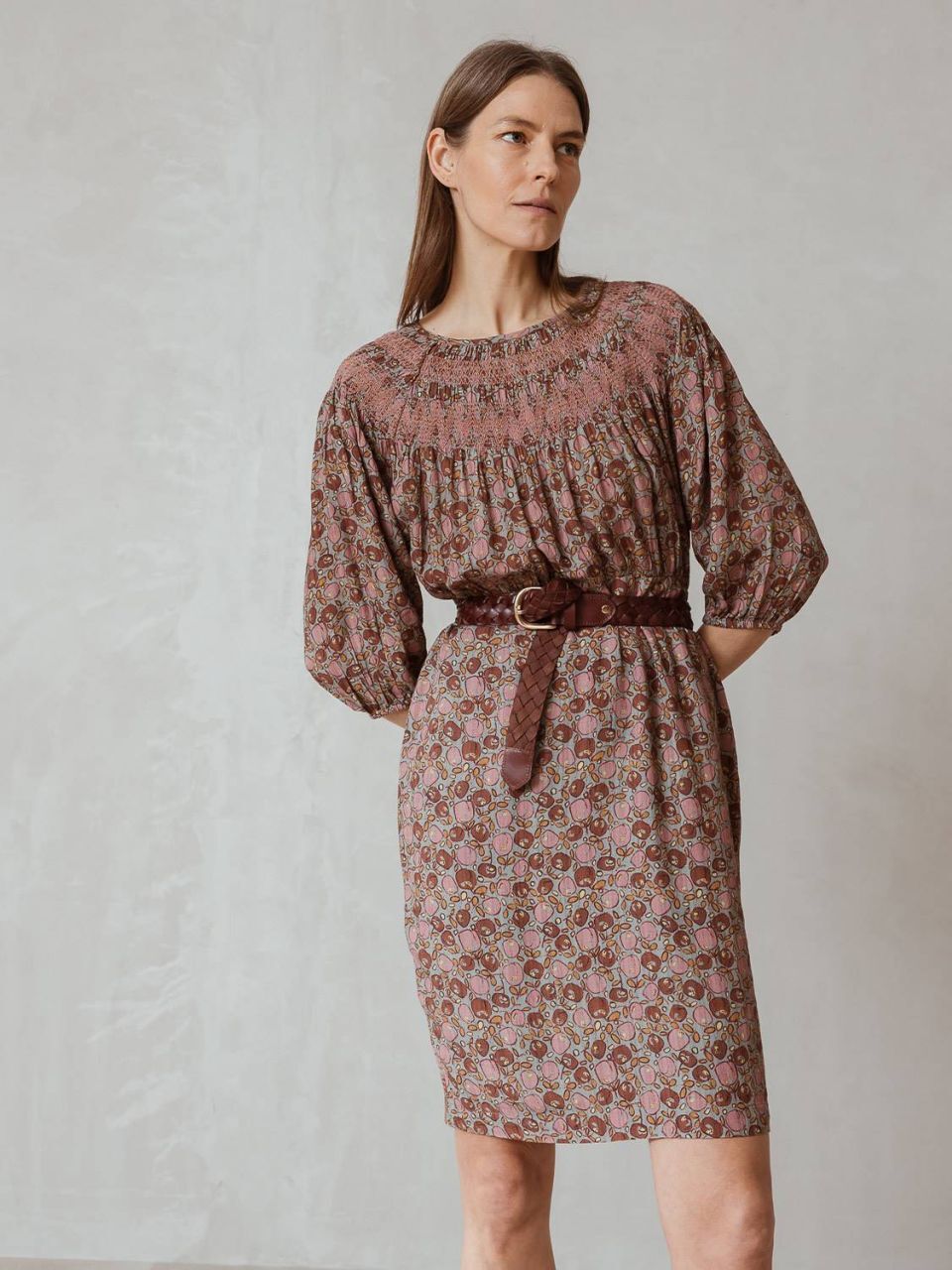 Indi Cold Apple Print Dress