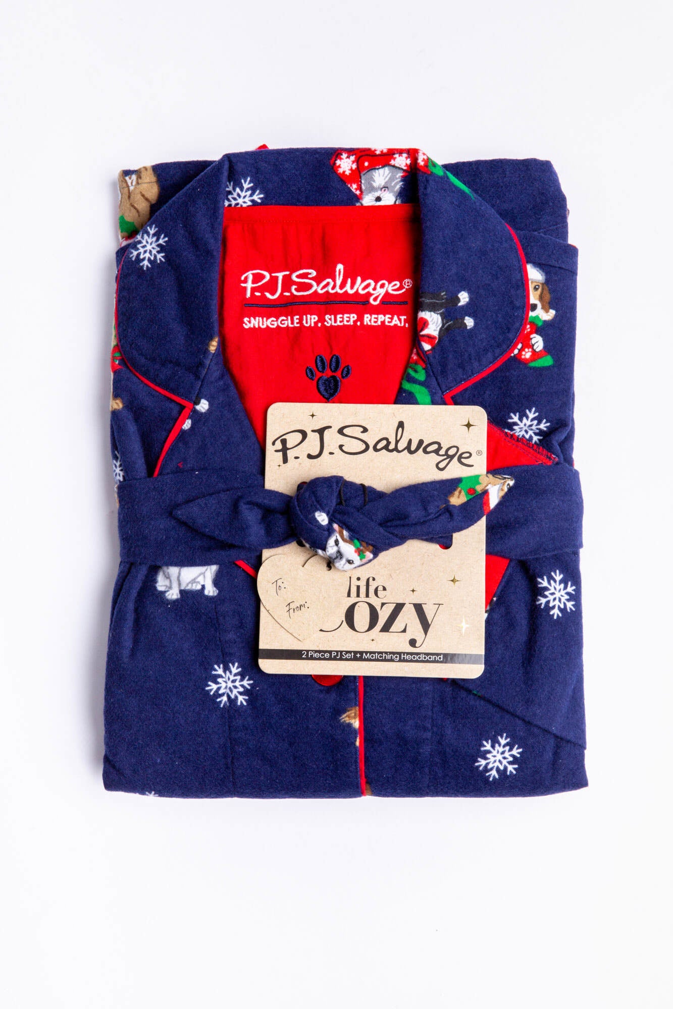 PJ Salvage - Happy Pawlidays Flannel Set