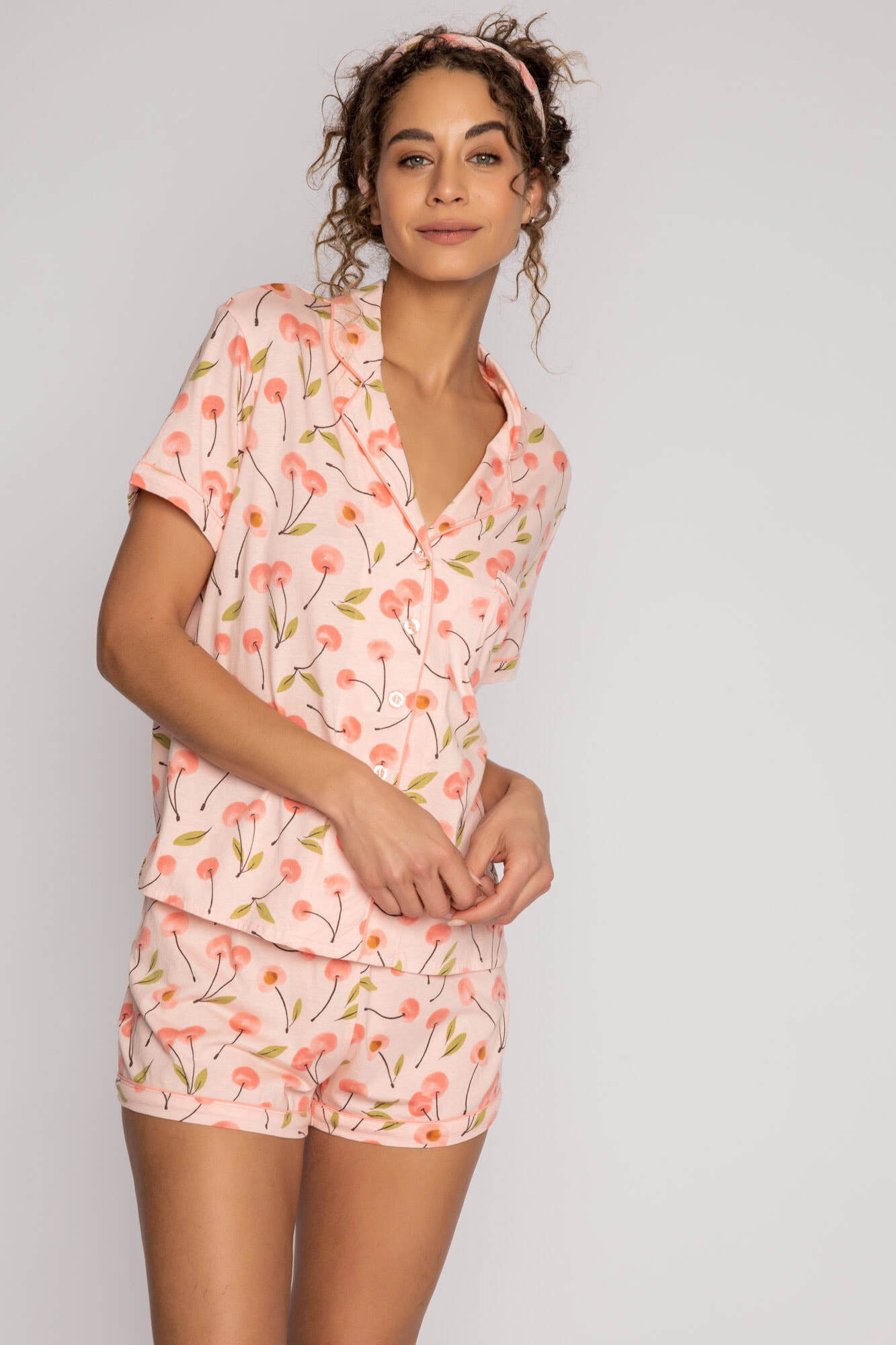 PJ Salvage Playful Prints Cherry PJ Set What To Wear Sudbury