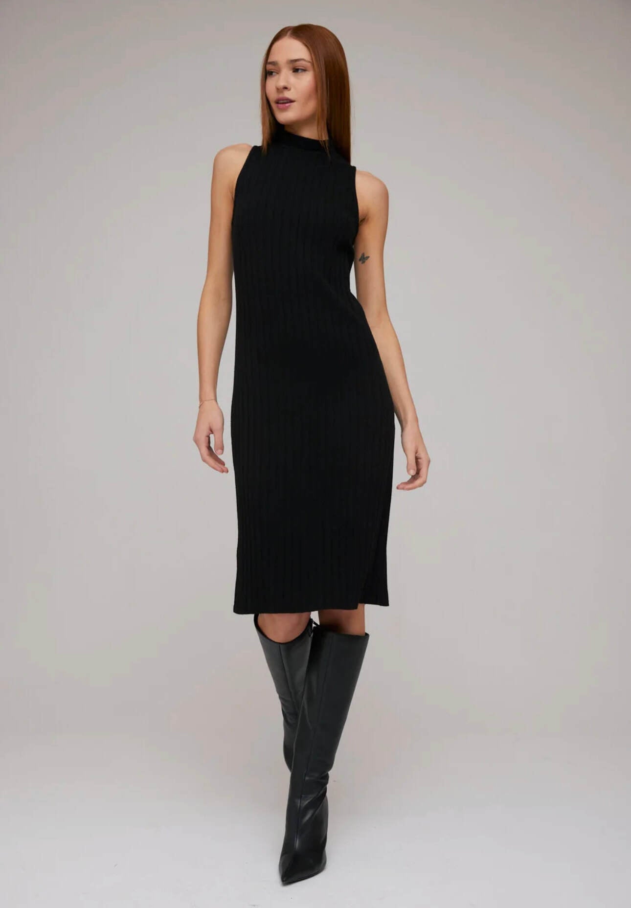 Black turtleneck outlet sleeveless dress