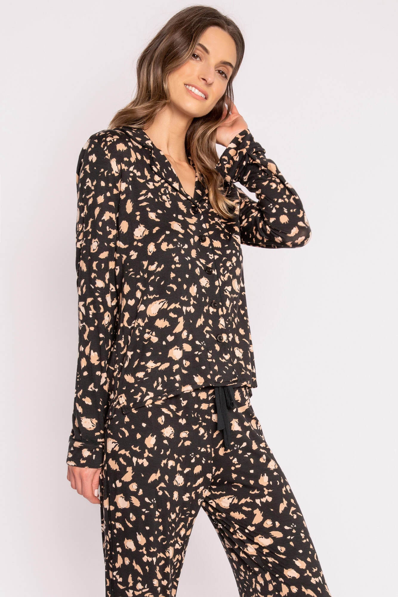 PJ Salvage Black Cheetah PJ Set