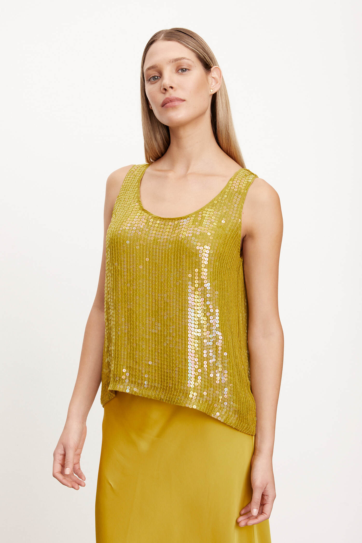 Sequin sleeveless top discount