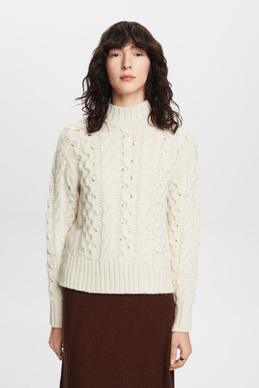 Cream cable knit jumper sale