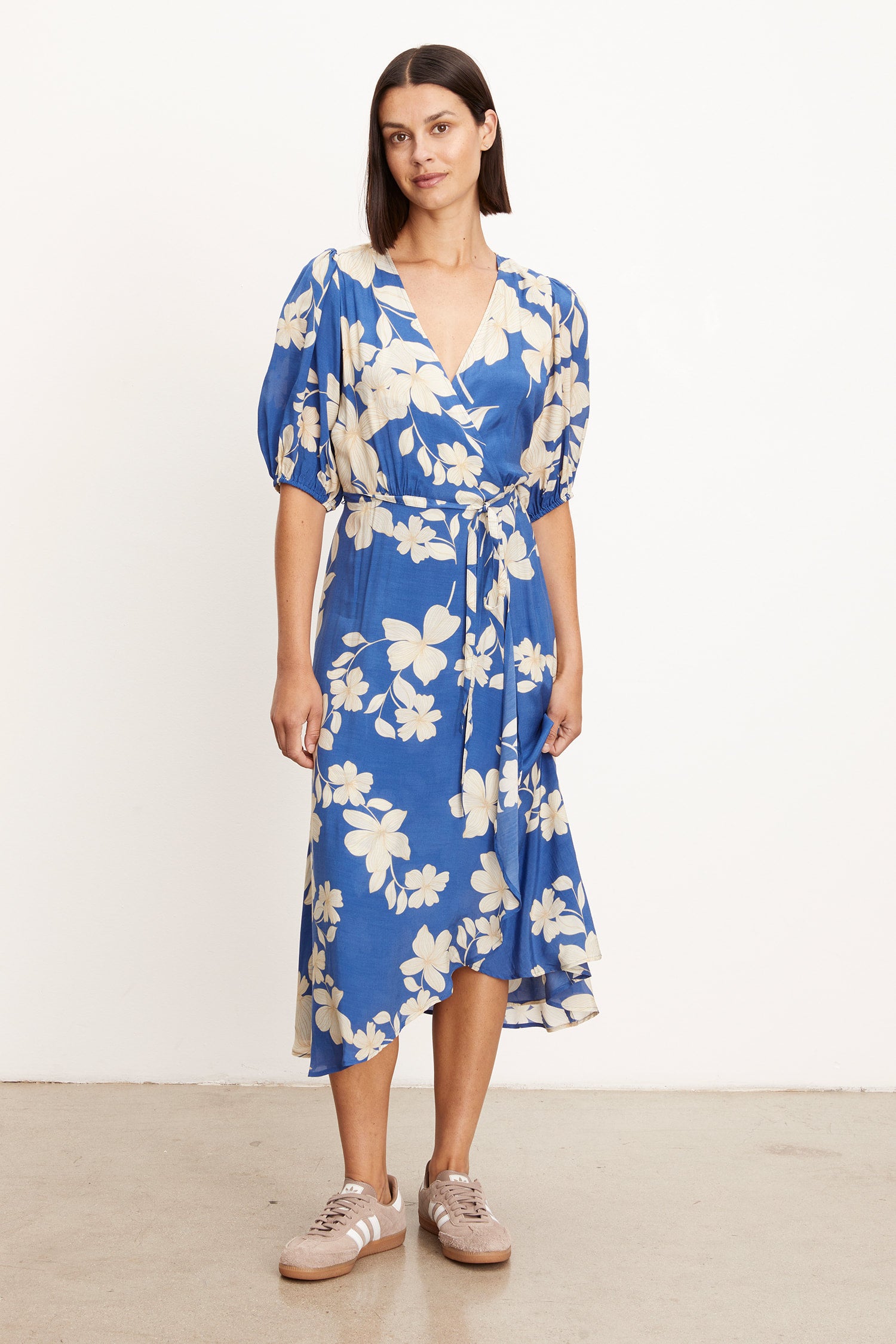 Velvet kai daylily print wrap dress what to wear sudbury
