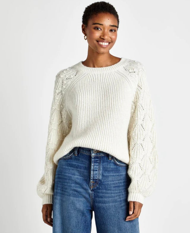 Knit top sweater sale